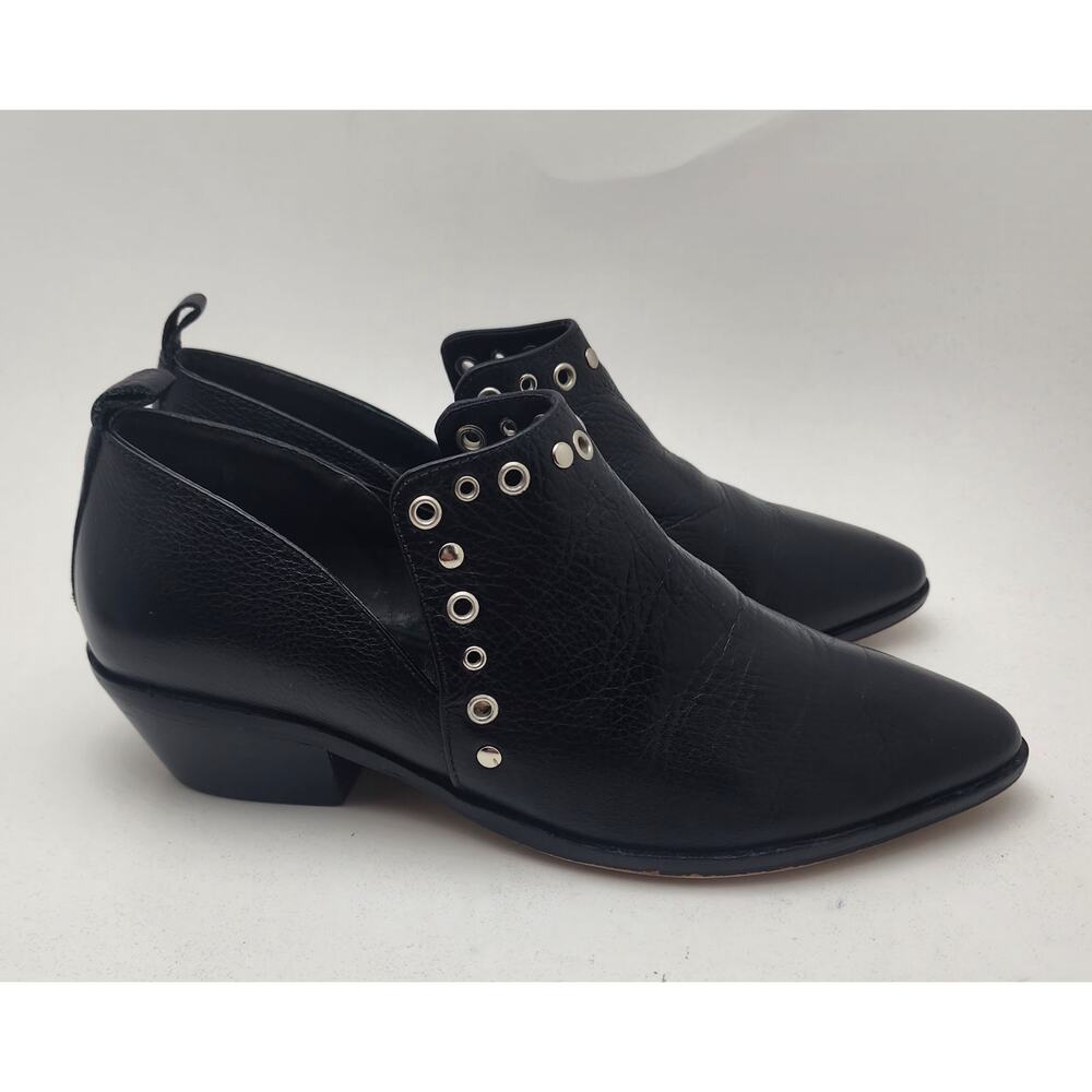 Rebecca Minkoff ANNETTE" LEATHER Studded Booties Women's 8 Black - Picture 9 of 16